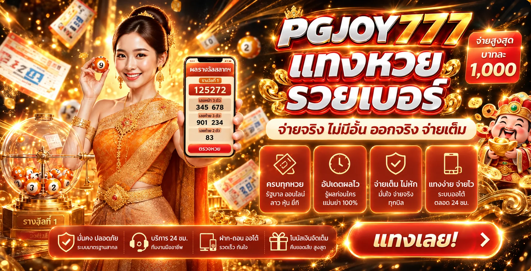 PGJOY777 ศูนย์ข้อมูลเกมและผลรางวัลในโทนส้มดำ